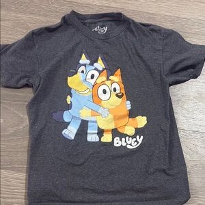 Gray Cartoon Character Short Sleeve Tee